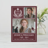 Modern Laurels 3 Photo Class of 2026 Graduation  案内状 (スタンド正面)