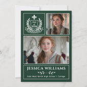 Modern Laurels 3 Photo Class of 2026 Graduation  案内状 (正面)