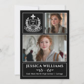 Modern Laurels 3 Photo Class of 2026 Graduation  案内状 (正面)