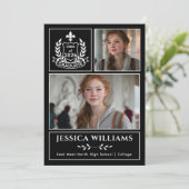 Modern Laurels 3 Photo Class of 2026 Graduation  案内状 (スタンド正面)