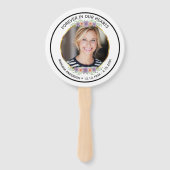 Modern Lavender Floral Memorial Photo  ハンドファン (裏面)