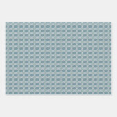 Modern Lavender Grey Summer Green Floral Pattern ラッピングペーパーシート (正面)