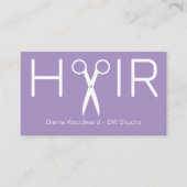 Modern Lavender Hairdresser Flat Loyalty Card ロイヤリティカード (正面)