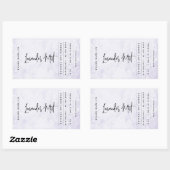 Modern Lavender Rustic Label 長方形シール (シート)