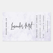 Modern Lavender Rustic Label 長方形シール (正面)