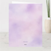 Modern Lavender Typography Engagement Party Invite カード (裏面)