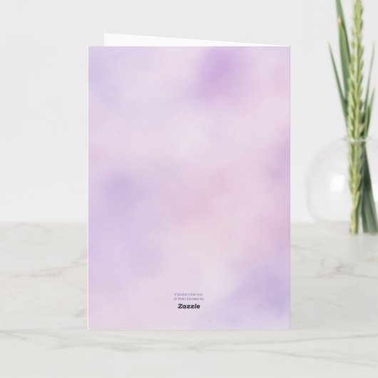 Modern Lavender Typography Engagement Party Invite カード (裏面)