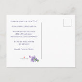 Modern Lavender Typography Engagement Party Invite 案内ポストカード (裏面)