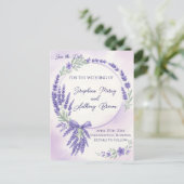 Modern Lavender Typography Save the Date Postcard 案内ポストカード (スタンド正面)