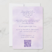Modern Lavender Typography Wreath Wedding Invite 招待状 (裏面)