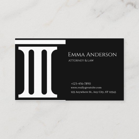 Modern Law & Justice Business Card | Attorney  名刺 (裏面)