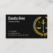 Modern Law & Justice Business Card | Attorney 名刺 (裏面)