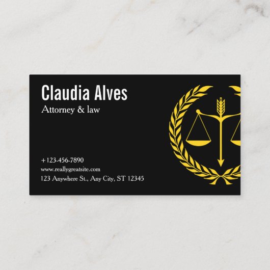 Modern Law & Justice Business Card | Attorney 名刺 (裏面)