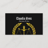 Modern Law & Justice Business Card | Attorney 名刺 (正面)