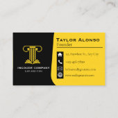 Modern Law & Justice Business Card | Attorney  名刺 (裏面)