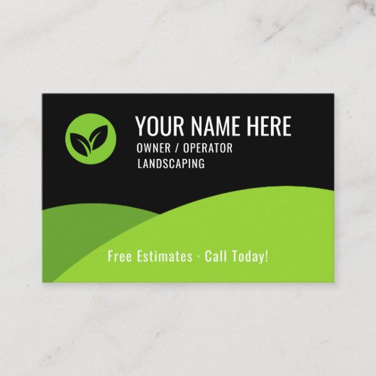 Modern Lawn Care Landscaping 名刺 (正面)