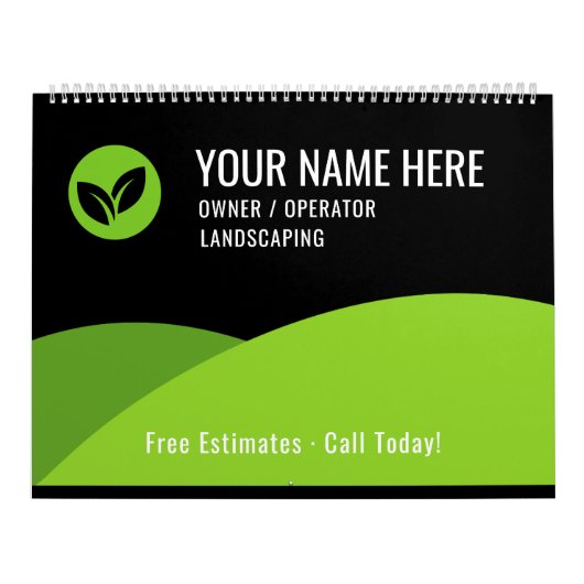 Modern Lawn Care Landscaping Business カレンダー (カバー)