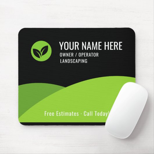 Modern Lawn Care Landscaping Business マウスパッド (マウス)
