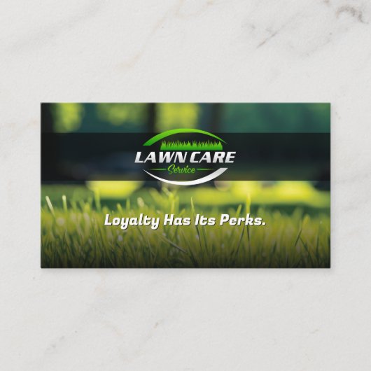 Modern Lawn Care & Landscaping Loyalty Card 名刺 (正面)