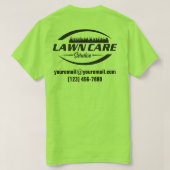 Modern Lawn Care & Landscaping T-Shirt – Green Gra Tシャツ (デザイン裏面)