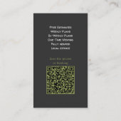 Modern Lawn Mowing Service Business Card with QR  名刺 (裏面)
