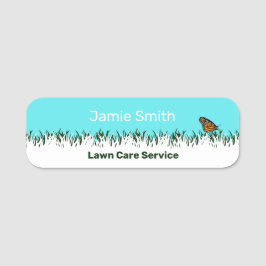 Modern Lawn Service Lawn Silhouette 名札
