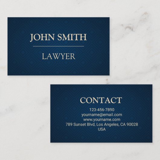 Modern Lawyer Business Card 名刺 (正面/裏面)