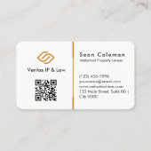 Modern Lawyer Intellectual Professional Sleek Bold 名刺 (正面)