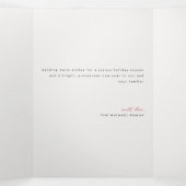 Modern Layout Family Photo Christmas Holiday 三つ折り招待状 (内部中)