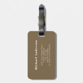 Modern Leaf & Floral Pattern Seamless Background ラゲッジタグ (裏面縦)