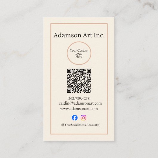 Modern Leaves Business Thank You Enclosure Card 名刺 (裏面)