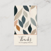 Modern Leaves Business Thank You Enclosure Card 名刺 (正面)