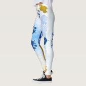 modern leggings in blue camouflage レギンス (左)