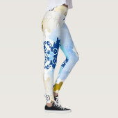 modern leggings in blue camouflage レギンス (右)