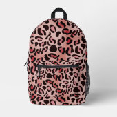Modern Leopard Pattern Animal プリントバックパック (正面)