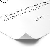 Modern Let Love Glow Wedding Sign ポスター (角)