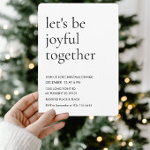 Modern Let’s Be Joyful Together Christmas Dinner 招待状