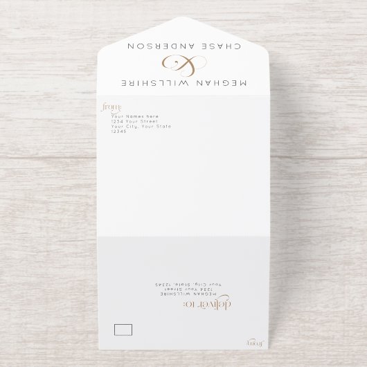 Modern Lets Do This Text  オールインワン招待状 (外側)