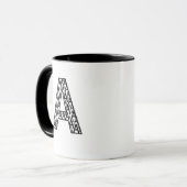 Modern Letter A Initial Coffee Mug マグカップ (正面左)