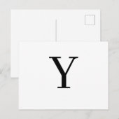Modern Letter Minimalist Initial Design ポストカード (正面/裏面)