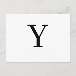 Modern Letter Minimalist Initial Design ポストカード