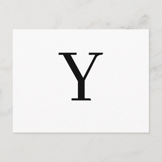Modern Letter Minimalist Initial Design ポストカード (正面)