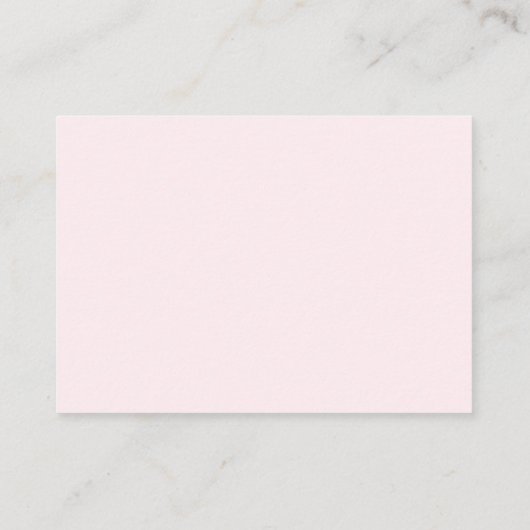 Modern light blush pink name & text mini notecard 名刺 (裏面)