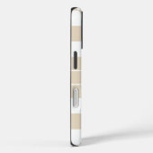 Modern Light Brown Checkered Personalized Case-Mate iPhoneケース (裏面 / 右)