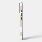 Modern Light Brown Checkered Personalized Case-Mate iPhoneケース (裏面 / 左)