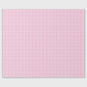 Modern Light Pink Checkered Birthday Gift Wrap ラッピングペーパー (フラット)