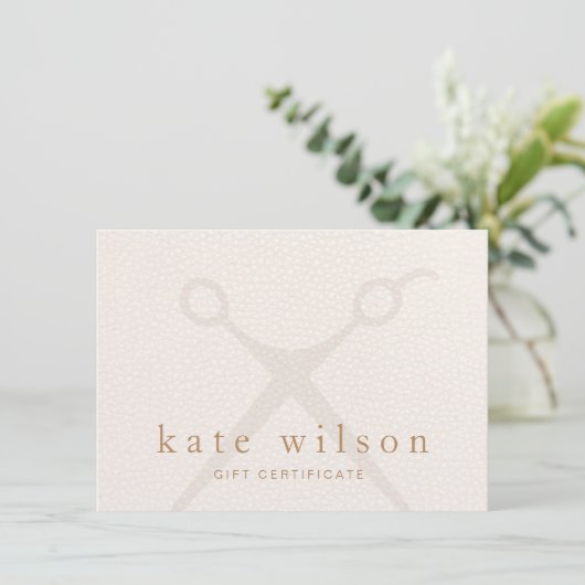  Modern light pink hair stylist  Gift Certificate (スタンド正面)