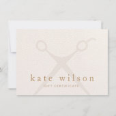  Modern light pink hair stylist  Gift Certificate (正面)