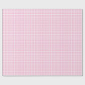 Modern Light Pink Plaid 80th Birthday Gift Wrap ラッピングペーパー (フラット)