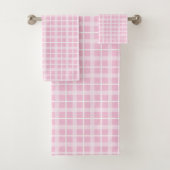 Modern Light Pink Towels Chic Cozy Bathroom バスタオルセット (インサイチュ)